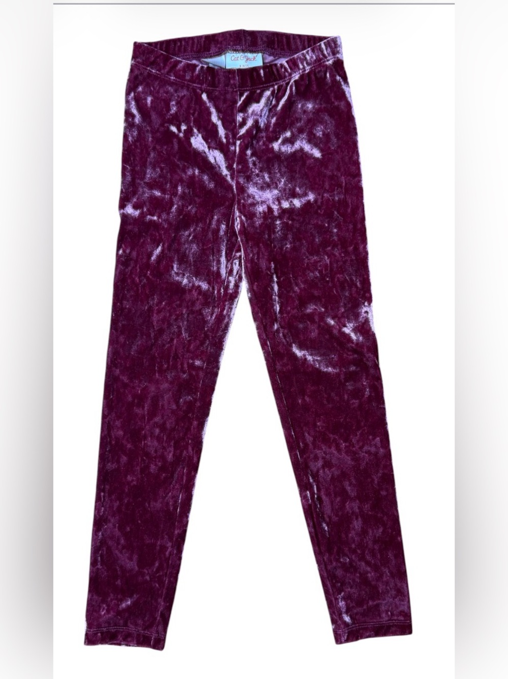 Cat & Jack Velvet Leggings in Plum